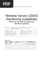 03.03.01 Windows Server (2003) Hardening Guidelines