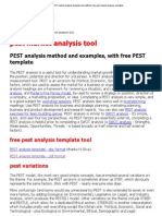 Free PEST Market Analysis Template and Method, Free Pest Market Analysis Examples