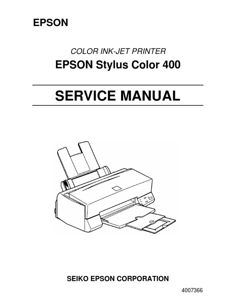 Epson Stylus Color 400 Service Manual PDF | PDF | Printer (Computing) |  Electrical Connector