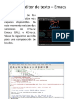 Uso Del Editor de Texto - Emacs