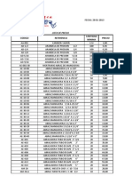 Lista de Precio Marefrenca Enero 2013