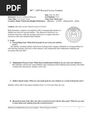 Kindergarden Lesson Study