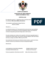 Certificado de Bomberos