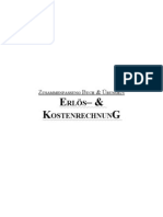 Zusammenfassung Erlös Kostenrechnung