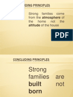 Building Stong Families - Concluding Principles