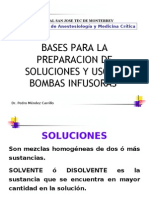 Preparacion de Soluciones y Uso de Bombas Infusoras