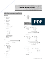 5 Linear Inequalities: 1. - 1 X, 3 D 2. - 4, X 2 B 3. X + 1 4 8. 5 - H 2