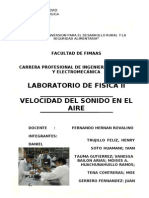 Laboratorio de Fisica II (Velocidad de Sonido)