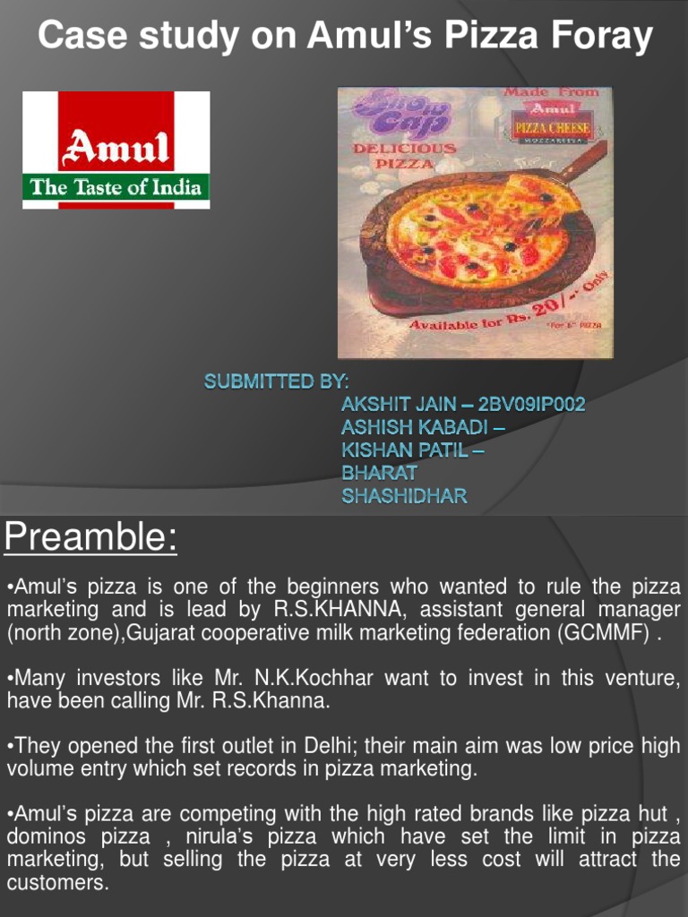 Case study amul pizza foray image