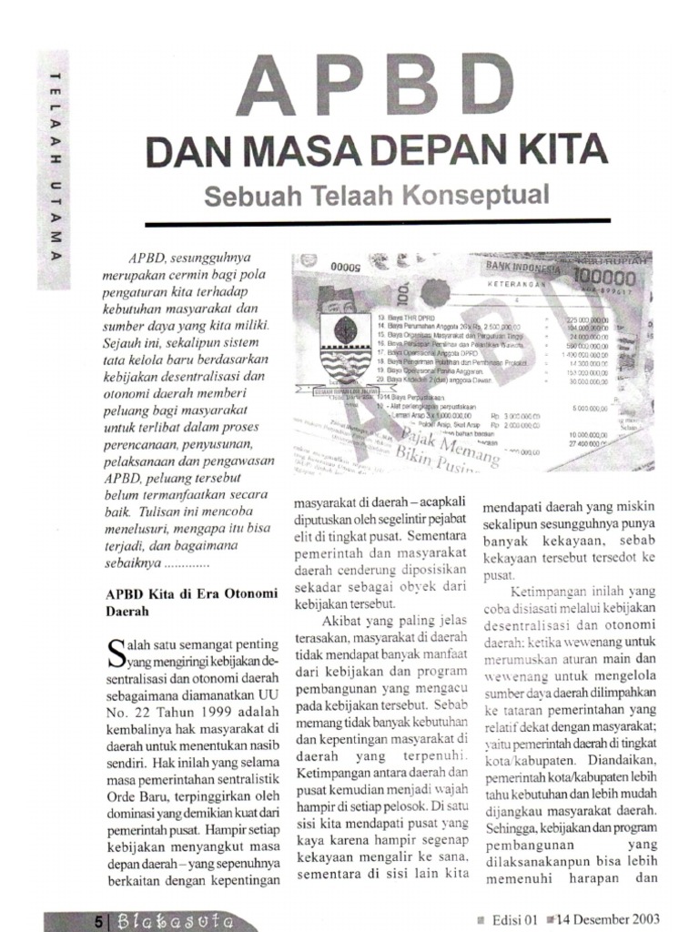 Apbd Dan Masa Depan Kita | PDF