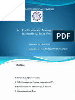 6.1. The Design and Management of International Joint Ventures