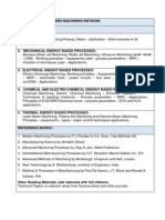 PhD Coursework Syllabus-Mechanical Engg.- Modern Machining Methods