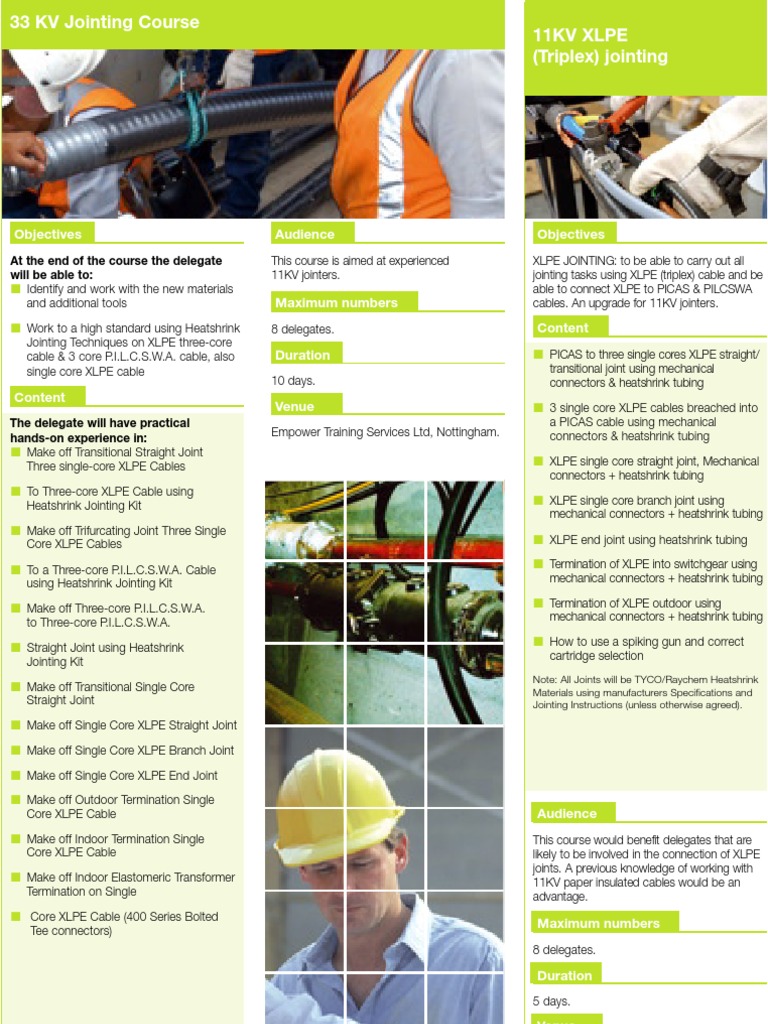 11kV Cable Jointing Triplex | PDF | Cable | Electrical Connector