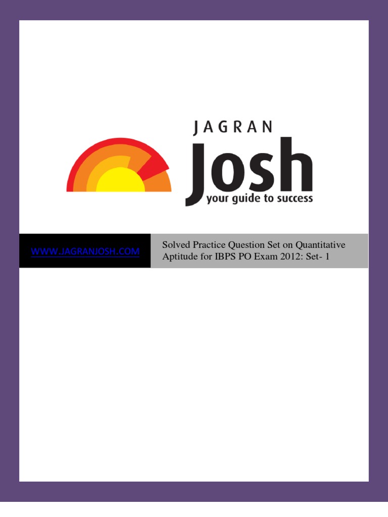 IBPS PO Quantitative Aptitude Set 1 | PDF | Geometric Shapes ...