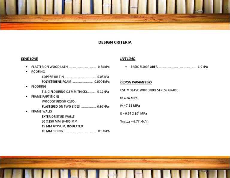 Timber DESIGN CRITERIA | PDF
