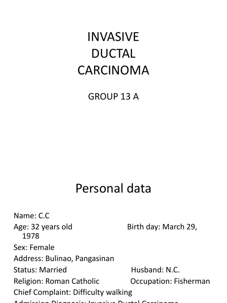 Invasive Ductal Carcinoma Case Study | PDF