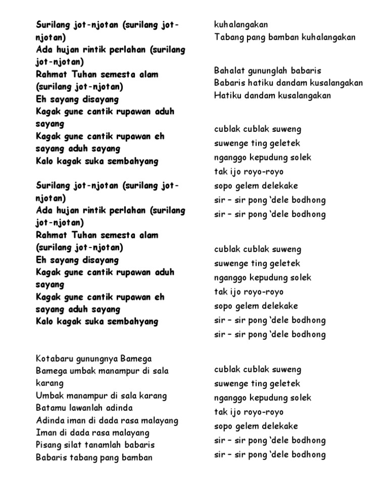 Lirik Lagu