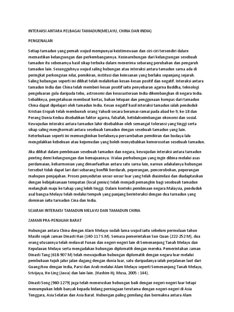 Interaksi Antara Tamadun Pdf