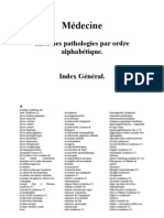 Médecine Liste des pathologies par ordre alphabétique