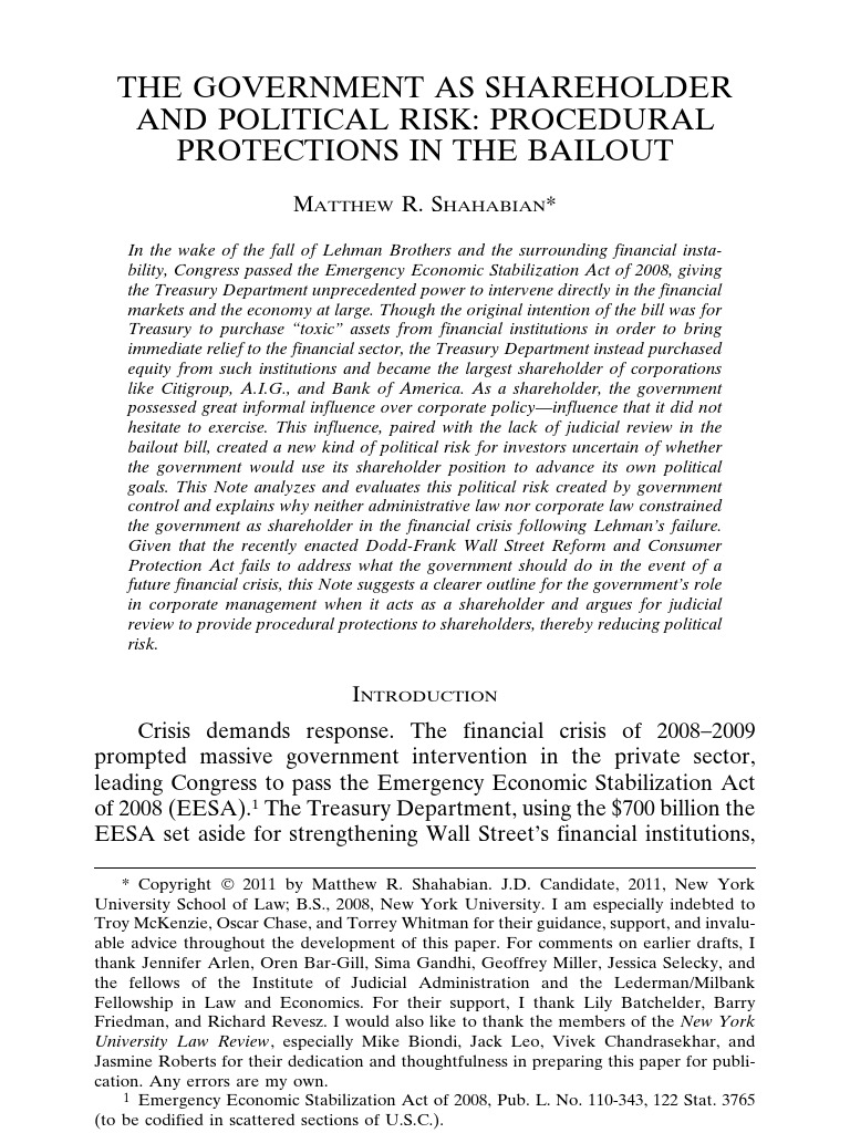 Ecm Pro 068679 Download Free PDF Troubled Asset Relief Program Emergency Economic