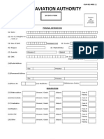 Civil Aviation Authority: Bio Data Form