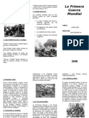 TRIPTICO (Primera Guerra Mundial) | PDF | Primera Guerra Mundial | Austria  Hungría