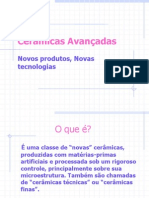 Cerâmicas Avançadas Tecnologias