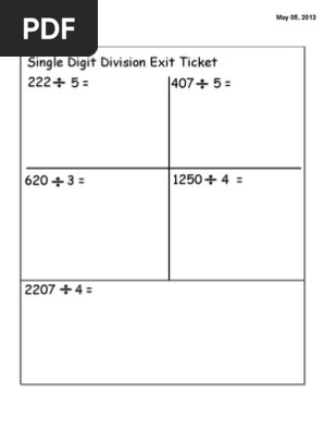 math exit ticket