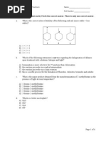 CHEM 1315 Exam 3 Practice B