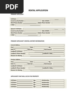 Rental Application