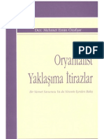 Mehmet Emin Ozaf Ar Oryantalist Du Unceye Tirazlar PDF