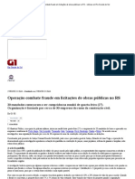 Fraudes em Licitações. Obras No RS.