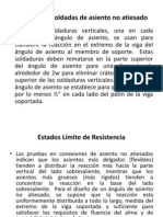 Conexiones soldadas de asiento no atiesado: Estados límite de resistencia