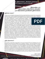 Bienvenidos a La Universidad Industrial de Santander y Al Movimiento Estudiantil Universitario