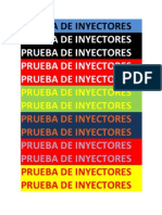 Prueba de Inyectores