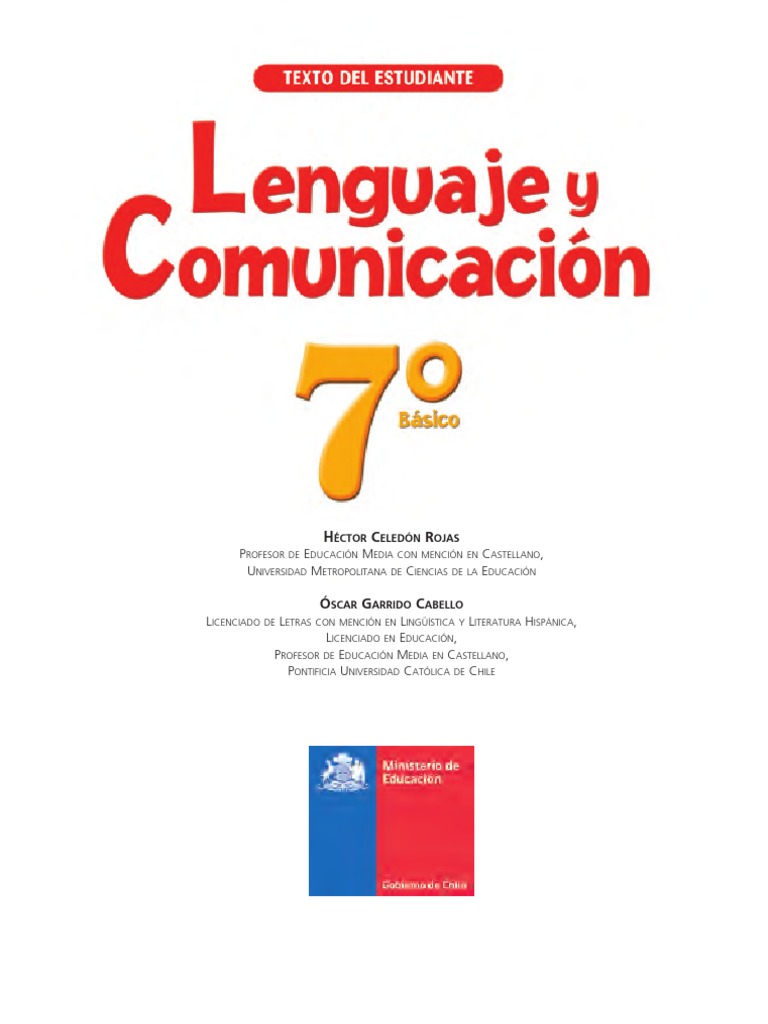 Lenguaje y Comunicación - 7 Básico | PDF | Autor | Lectura (proceso)