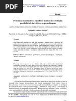 15 PROBLEMAS MATEMÁTICOS E MODELOS MENTAIS DE RESOLUÇÃO - POSSIBILIDADE DE REFLEXÃO E APRENDIZAGEM