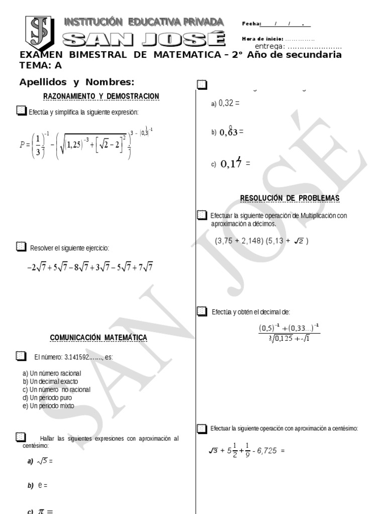 Ejercicios de Matemáticas para Secundaria | PDF | Métodos y materiales ...