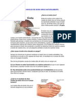 Cómo reducir los niveles de ácido úrico naturalmente