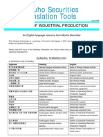 Mizuho Securities Translation Tools: Indices of Industrial Production