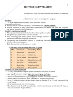 Principles of Inheritance and Variation