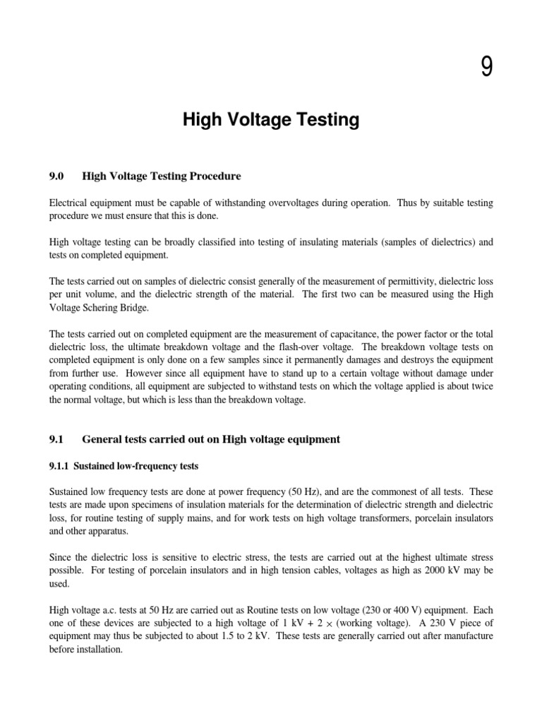Testing of Electrical Power Cable, Type Test, Acceptance Test, Routine  Test