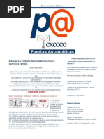 Download Puertas Automticas - Puertas Automticas de Texcoco __ Cercas electricas_ Manuales y cdigos de programacin para controles remoto by Giorgio Fer SN139667494 doc pdf