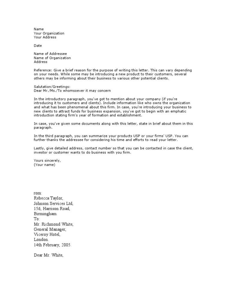 Introductory Letter Retirement Hairdresser