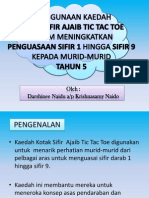 Penggunaan Kaedah Kotak Sifir Ajaib Tic Tac Toe