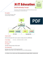 Datawarehousing Concepts: Pre-Requisites