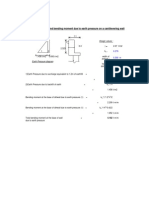 Calculation of Force and Bending Moment Due To Earth Pressure On A Cantilevering Wall