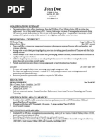 US Marine Corps Resume Example | Resume Companion 