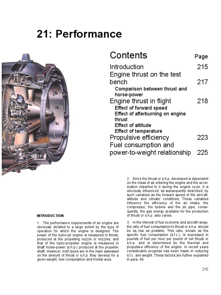 Jet Engine Performancee | PDF | Jet Engine | Thrust
