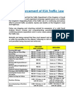 Saudi Traffic Fines Revised